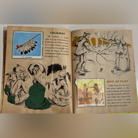 Vintage 1957 Little Golden Book INDIAN STAMPS by Edward Huberman 1st Edition “A” - Picture 12 of 16